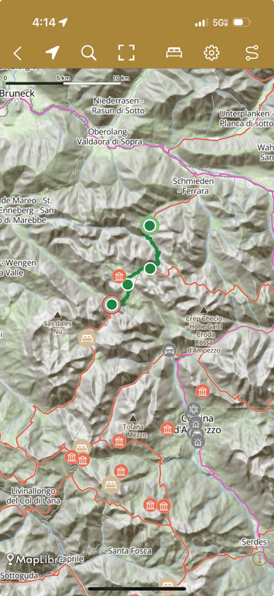 Use Map for a broader context, such as accommodations, nearby map information, and points of interest where available.